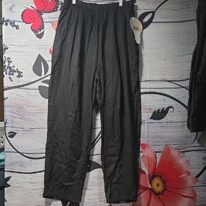 Black Straight Leg Pants with Relaxed Fit